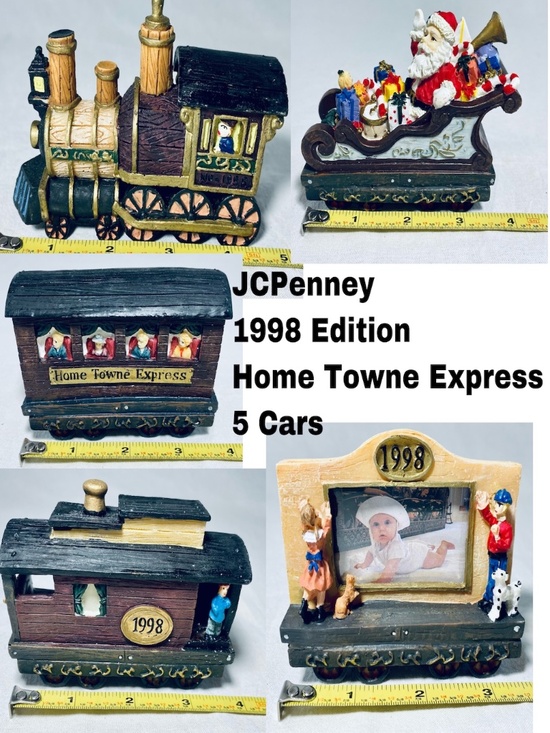 jcpenney Other - JCPenney 1998 Home Towne Express Christmas Train Set 5-Car Vintage Decor